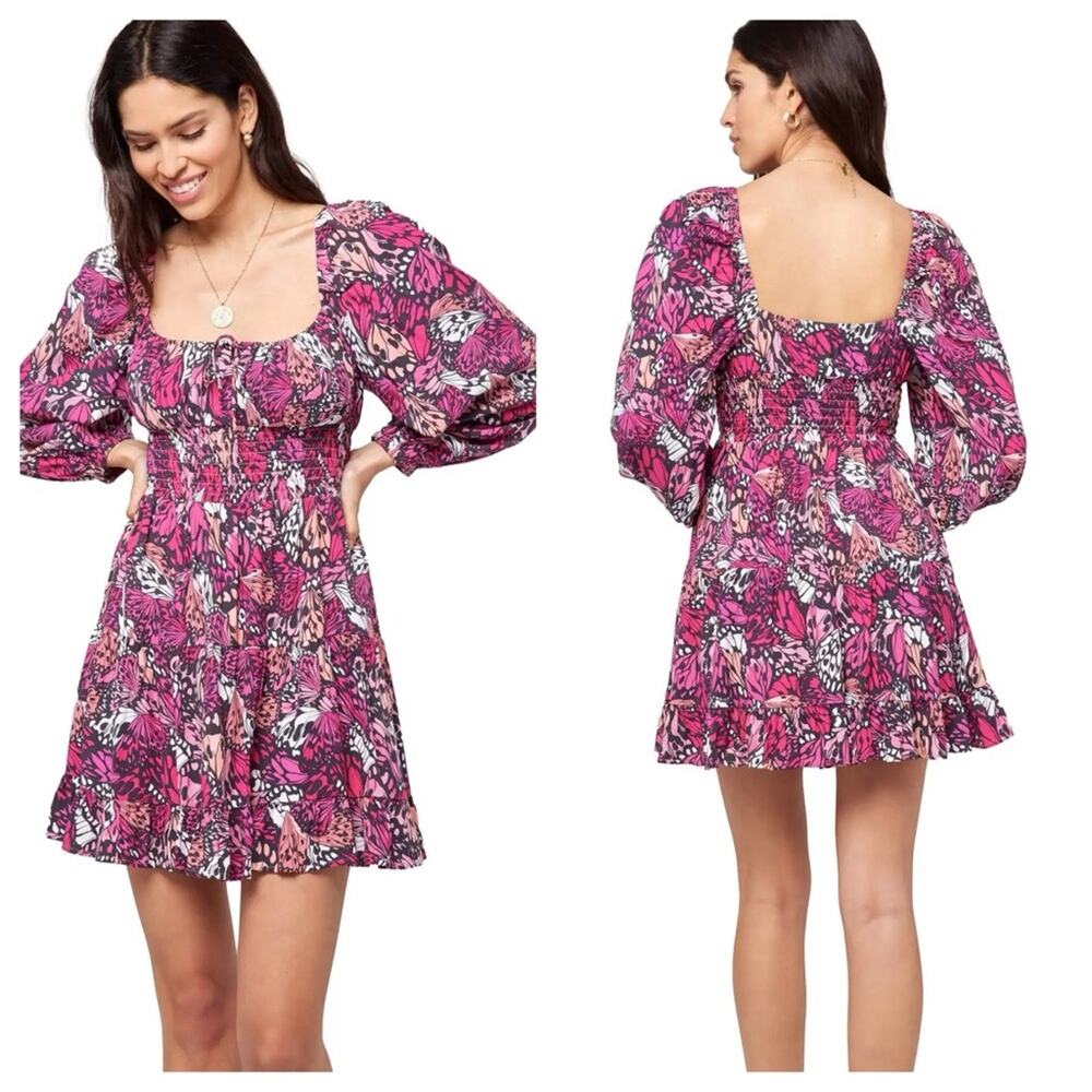 NEW L Space Cassidy Swimsuit Coverup Dress Butterflies Wings N Things Medium